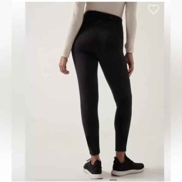 Athleta Altitude Tight in Polartec Power Stretch Size XXS Black - Picture 2 of 10